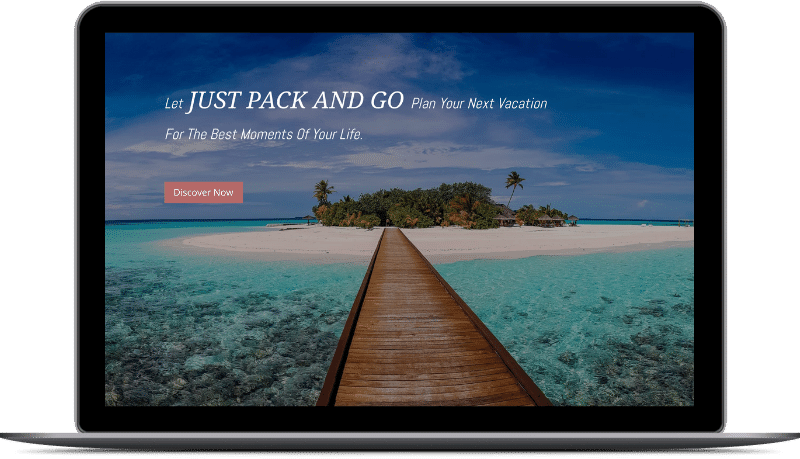 YouJustPack.com website on laptop.